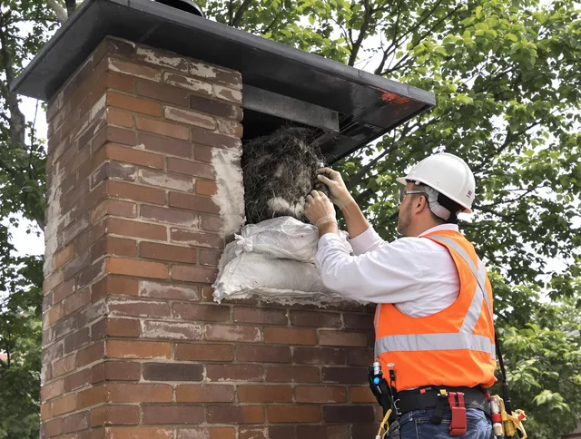 Humane removal of debris and animals by Strongsville Chimney Sweep in Strongsville, OH