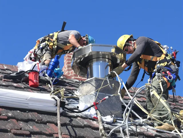 Protective chimney cap installed by Strongsville Chimney Sweep in Strongsville, OH
