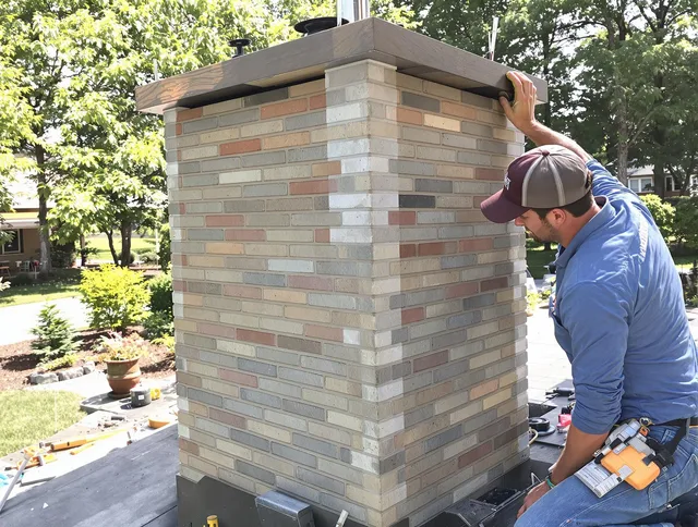 Strongsville Chimney Sweep completing a modern chimney remodel in Strongsville, OH