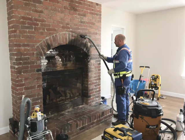 Strongsville Chimney Sweep expert performing detailed chimney sweep in Strongsville, OH
