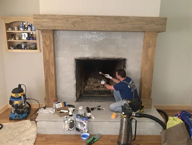 Detailed creosote removal process by Strongsville Chimney Sweep in Strongsville, OH