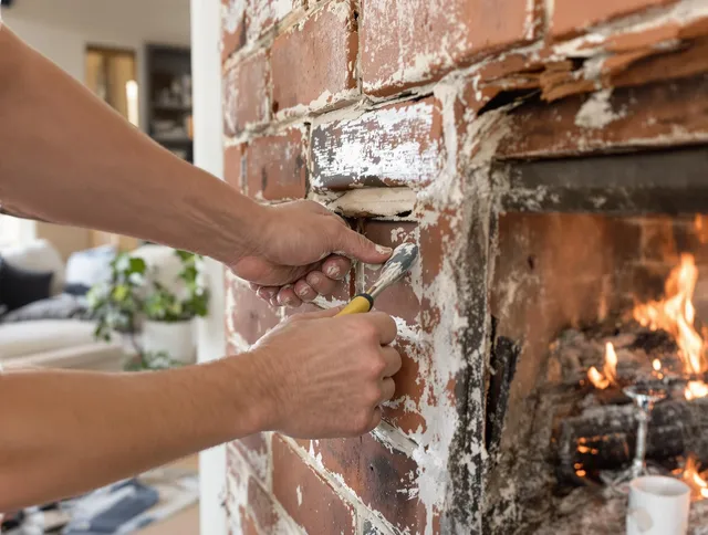 Routine fireplace repair by Strongsville Chimney Sweep in Strongsville, OH