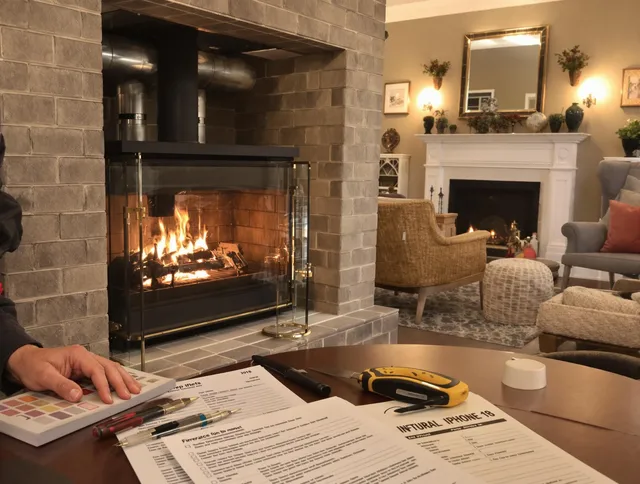 Strongsville Chimney Sweep verifying fireplace safety measures in Strongsville, OH