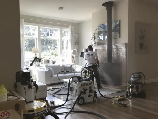 Soot removal service by Strongsville Chimney Sweep for a fireplace in Strongsville, OH